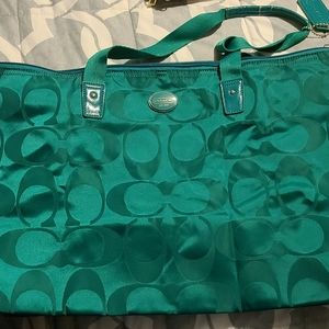 Turquoise coach bag